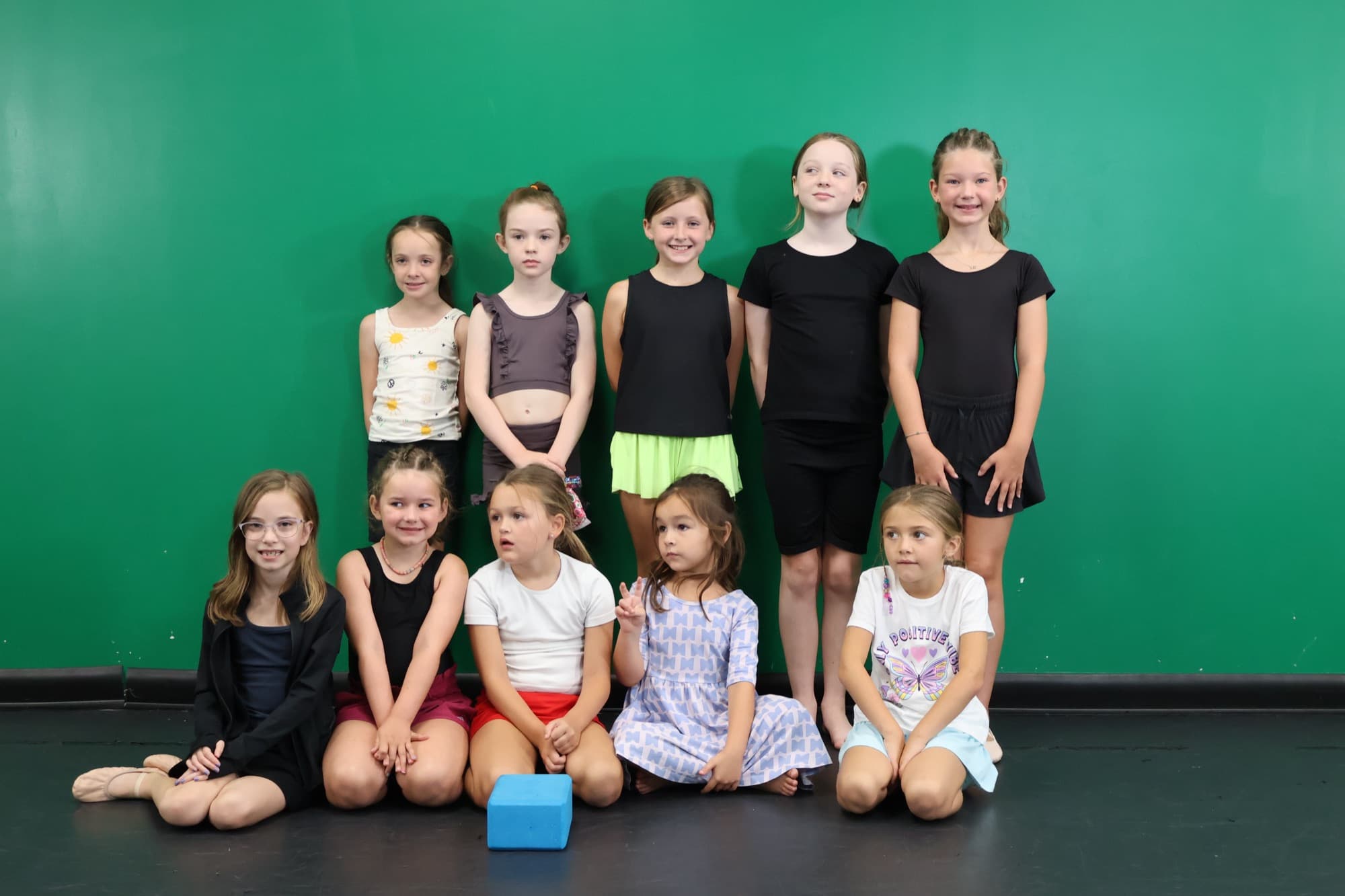 Original dance class photo on a green screen